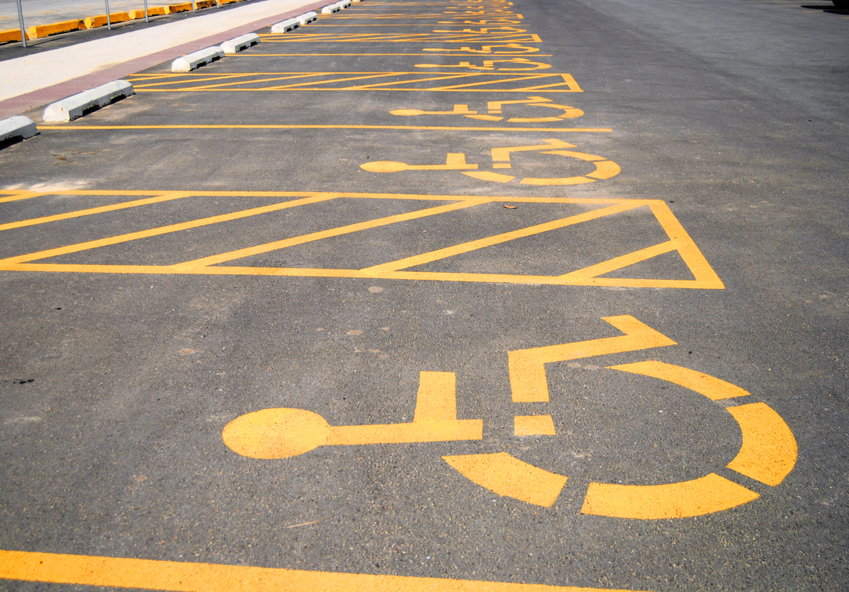 Designated parking for people with disabilities